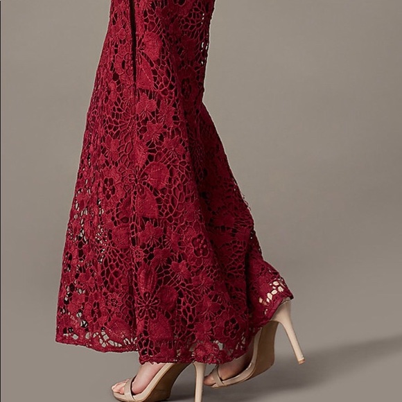 🆕NWT Classy Red Lace Spaghetti Strap Maxi Dress - Picture 7 of 8